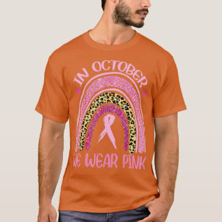 Camiseta En Octubre Usamos El Cáncer De Mama De Leopardo Ro