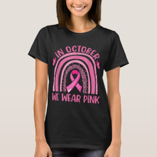 Camiseta En Octubre Usamos El Cáncer De Mama De Leopardo Ro