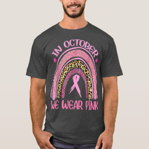 Camiseta En Octubre Usamos El Cáncer De Mama De Leopardo Ro