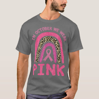 Camiseta En Octubre Usamos El Cáncer De Mama De Leopardo Ro