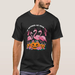 Camiseta En Octubre Usamos El Hal Rosa Flamingo Para El Cán