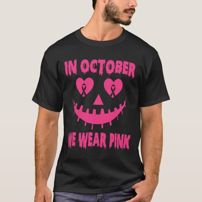 Camiseta En Octubre Usamos El Halloween De Cáncer De Mama R (Anverso)
