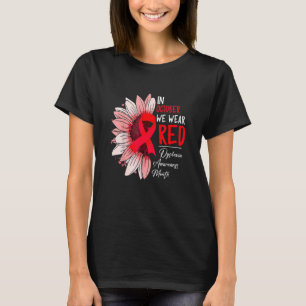 Camiseta En Octubre, Usamos El Rojo Sunflower Dyslexia Awar