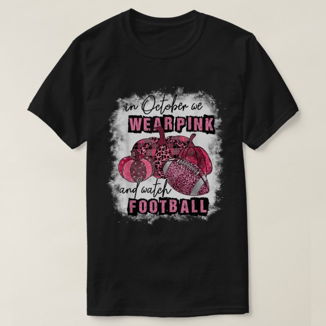Camiseta En Octubre Usamos El Rosado Y Vemos Los Ropas De F (Diseño del anverso)
