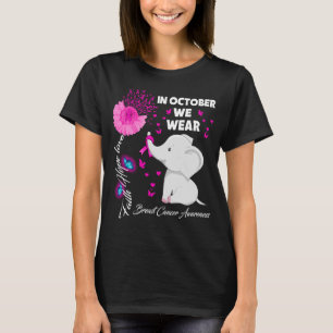 Camiseta En Octubre Usamos Elefante Rosa De Cáncer De Mama