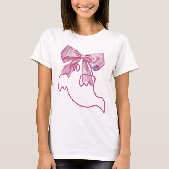 Camiseta En Octubre Usamos Fantasma Rosa (Anverso)