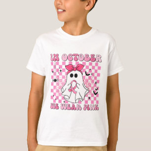 Camiseta En Octubre Usamos Fantasmas De Cáncer De Mama Rosa