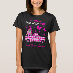 Camiseta En Octubre Usamos Gnomas De Cáncer De Mama Rosado
