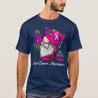 Camiseta En Octubre Usamos Gnome Rosado Para El Cáncer De M
