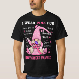 Camiseta En Octubre Usamos Gnome Rosado Para El Cáncer De M