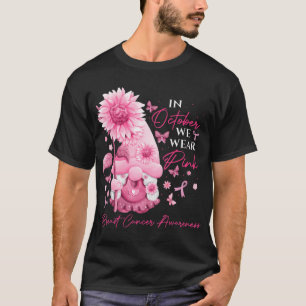 Camiseta En Octubre Usamos Gnomes Rosados Gnome Cáncer De M