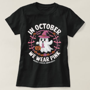 Camiseta En Octubre Usamos Halloween De Conciencia Sobre El