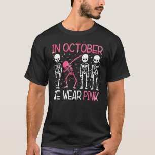Camiseta En Octubre, Usamos Halloween De Dabbing Rosa