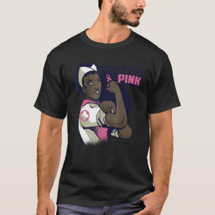 Camiseta En Octubre Usamos La Cinta Rosa Melanin Black Quee