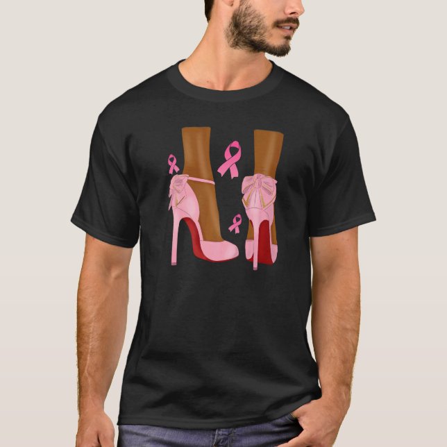 Camiseta En Octubre Usamos La Cinta Rosa Melanin Black Quee (Anverso)