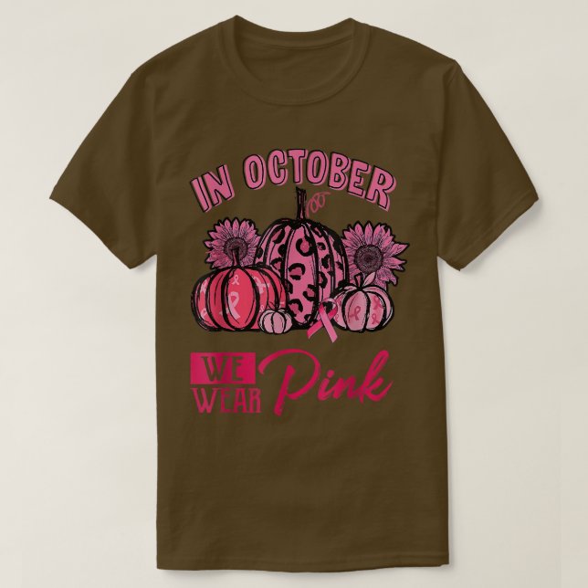Camiseta En Octubre Usamos La Sala De Cáncer De Mama De Cal (Diseño del anverso)