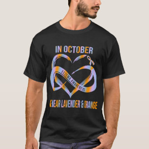 Camiseta En octubre, usamos lavanda y Naranja para Eczema A