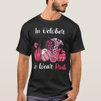 Camiseta En Octubre Usamos Leche De Calabaza Rosa