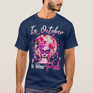 Camiseta En Octubre, Usamos Mariposa Brea De Mujer Negra Ro
