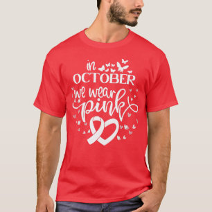 Camiseta En Octubre Usamos Mariposas Rosadas Cáncer De Mama