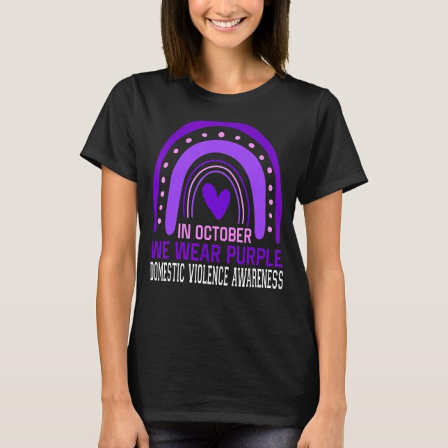 Camiseta En octubre usamos morado para la violencia domésti (Anverso)