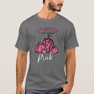 Camiseta En Octubre, Usamos Regalos De Halloween De Calabaz