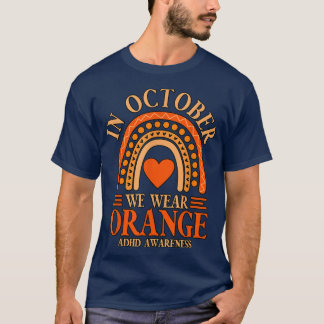 Camiseta En Octubre Usamos TDAH845 Naranja