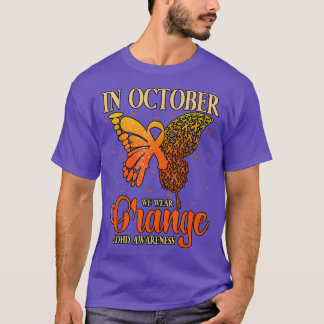 Camiseta En Octubre Usamos TDAH Naranja 846