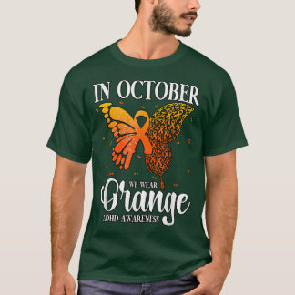 Camiseta En Octubre Usamos TDAH Naranja 848