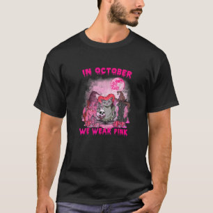 Camiseta En Octubre Usamos Testigos De Gato Rosado Cáncer D
