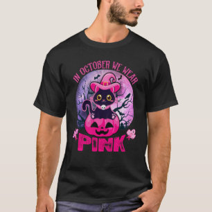 Camiseta En Octubre Usamos Un Hal De Calabaza De Gato Negro