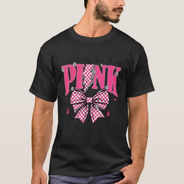 Camiseta En Octubre Usamos Una Compañía De Concienciación S (Anverso)