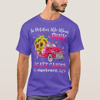 Camiseta En Octubre Usamos Zonas De Camión De Cinta Rosa Le