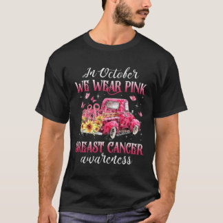 Camiseta En Octubre Usamos Zonas De Camión De Cinta Rosa Le