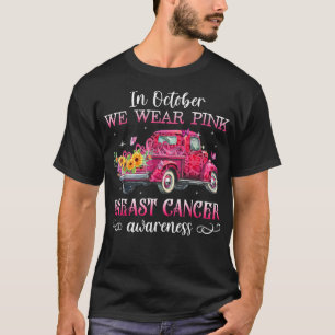 Camiseta En Octubre Usamos Zonas De Camión De Cinta Rosa Le