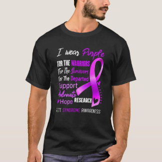 Camiseta En Octubre Usé Awarene En Púrpura Por Síndrome De 