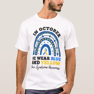 Camiseta En Octubre Vivimos El Síndrome A De Down Azul Y Am