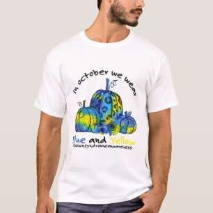 Camiseta En Octubre Vivimos El Síndrome A De Down Azul Y Am