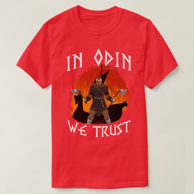 Camiseta En Odin confiamos en Valhalla 4 (Diseño del anverso)