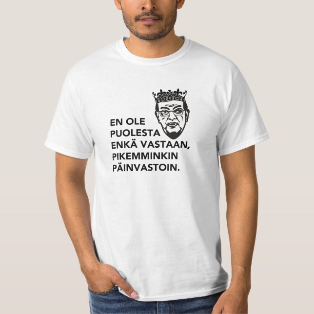 Camiseta En ole puolesta enkä vastaan, pikemminkin... paita (Anverso)