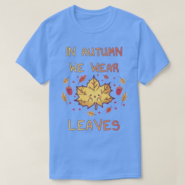 Camiseta En Otoño Usamos Castañas De Diseño Estacional (Diseño del anverso)