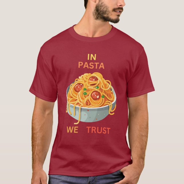 Camiseta En pasta confiamos (Anverso)