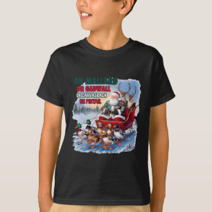 Camiseta En Pato Real En Pato Gris Navidad Divertido Caza d