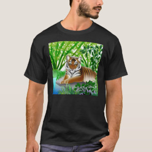 Camiseta en peligro de la oscuridad del tigre de