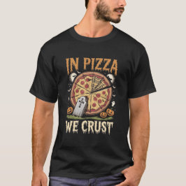 Camiseta En Pizza Arrojamos Fantasmas De Halloween Escasead