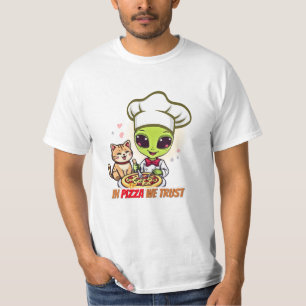 Camiseta En Pizza Confiamos Arte de Chef Alien