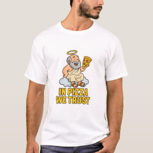 Camiseta En Pizza Confiamos - Graciosa Personalizado Dios P