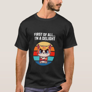 Camiseta En primer lugar, soy un gato enfurecido, hombre sa