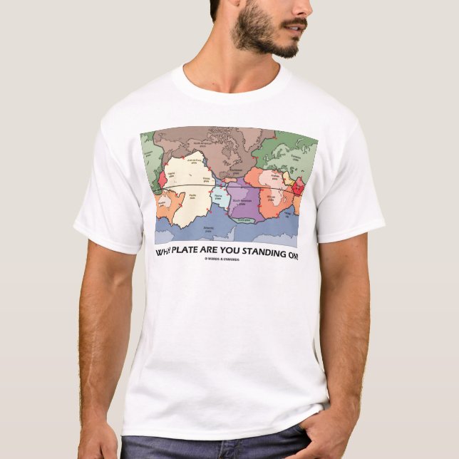 Camiseta ¿En Qué Placa Estás Parado? (Tectónica de placas) (Anverso)