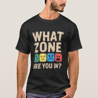 Camiseta ¿En qué zona estás, regalos para el autismo, profe